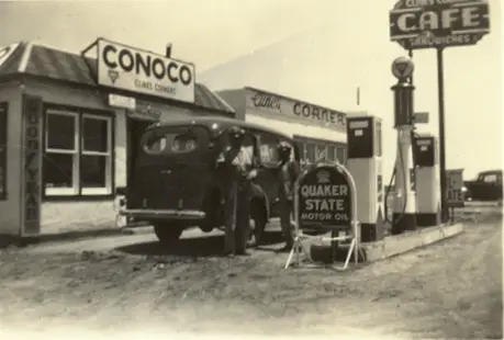 Original 1937 Cline's Corners Conoco station built by the Cline family on Route 66 New Mexico
