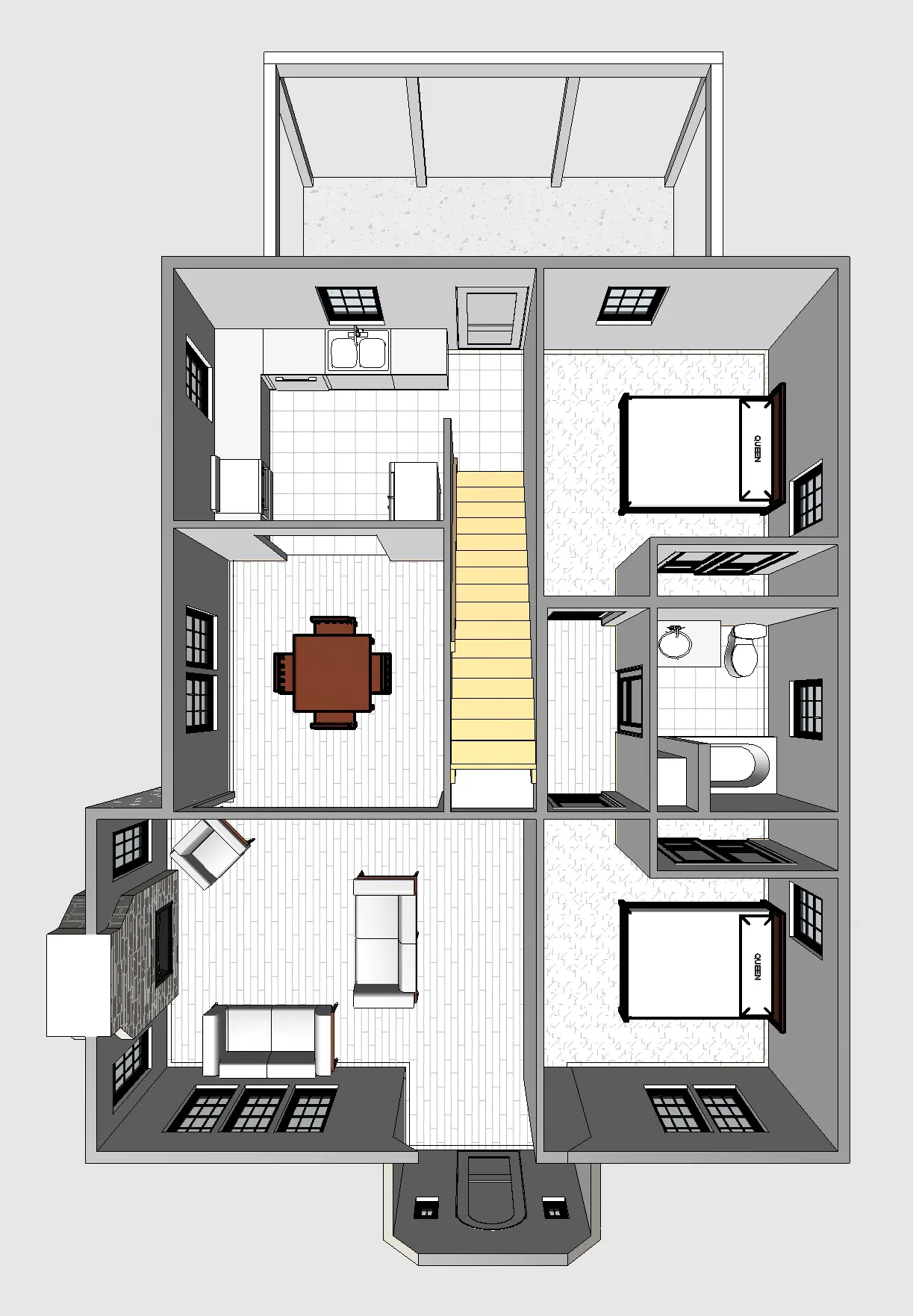 3D Interior layout visualization for schematic design phase